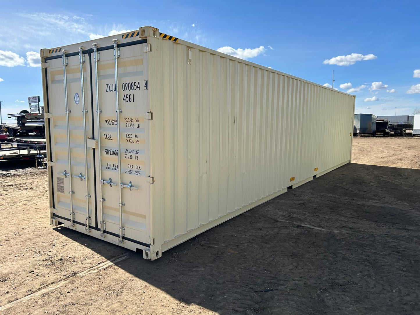 40 Footer White High Cube Shipping Container