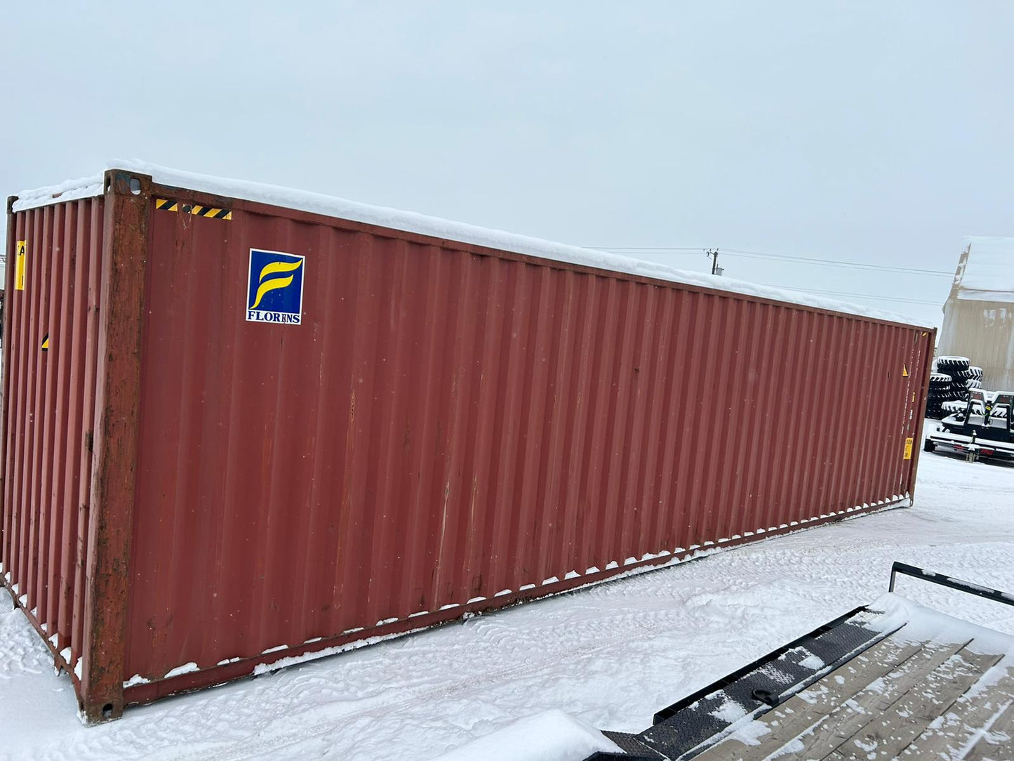 40 Footer Burgundy Used High Cube Shipping Container