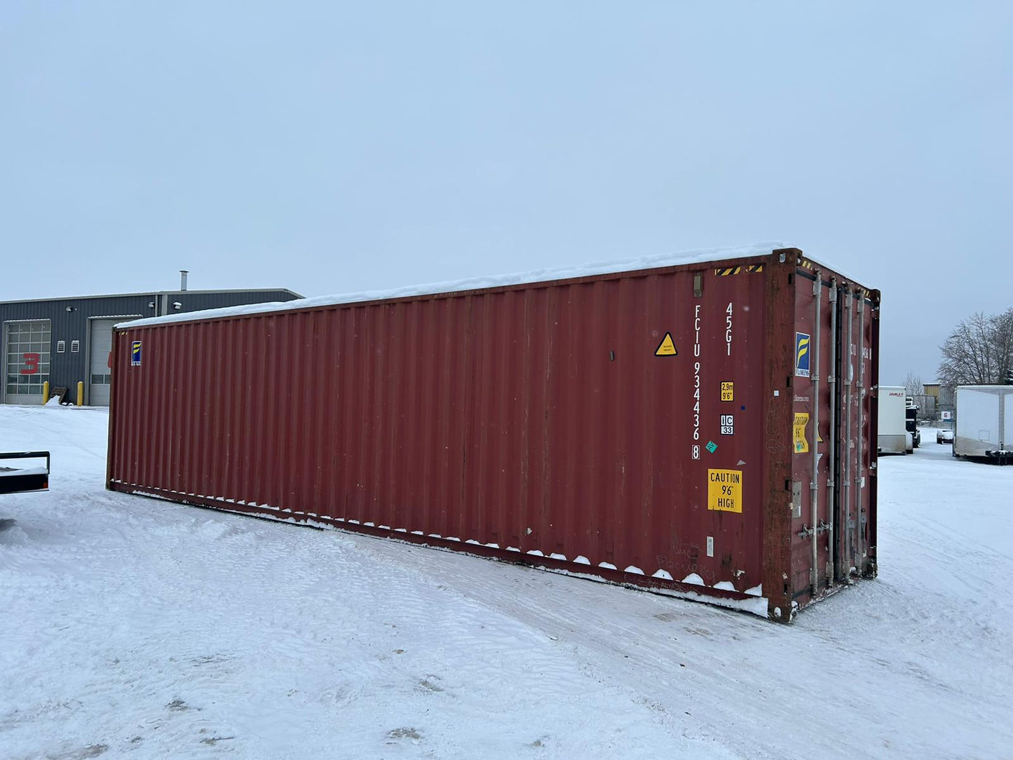 40 Footer Burgundy Used High Cube Shipping Container