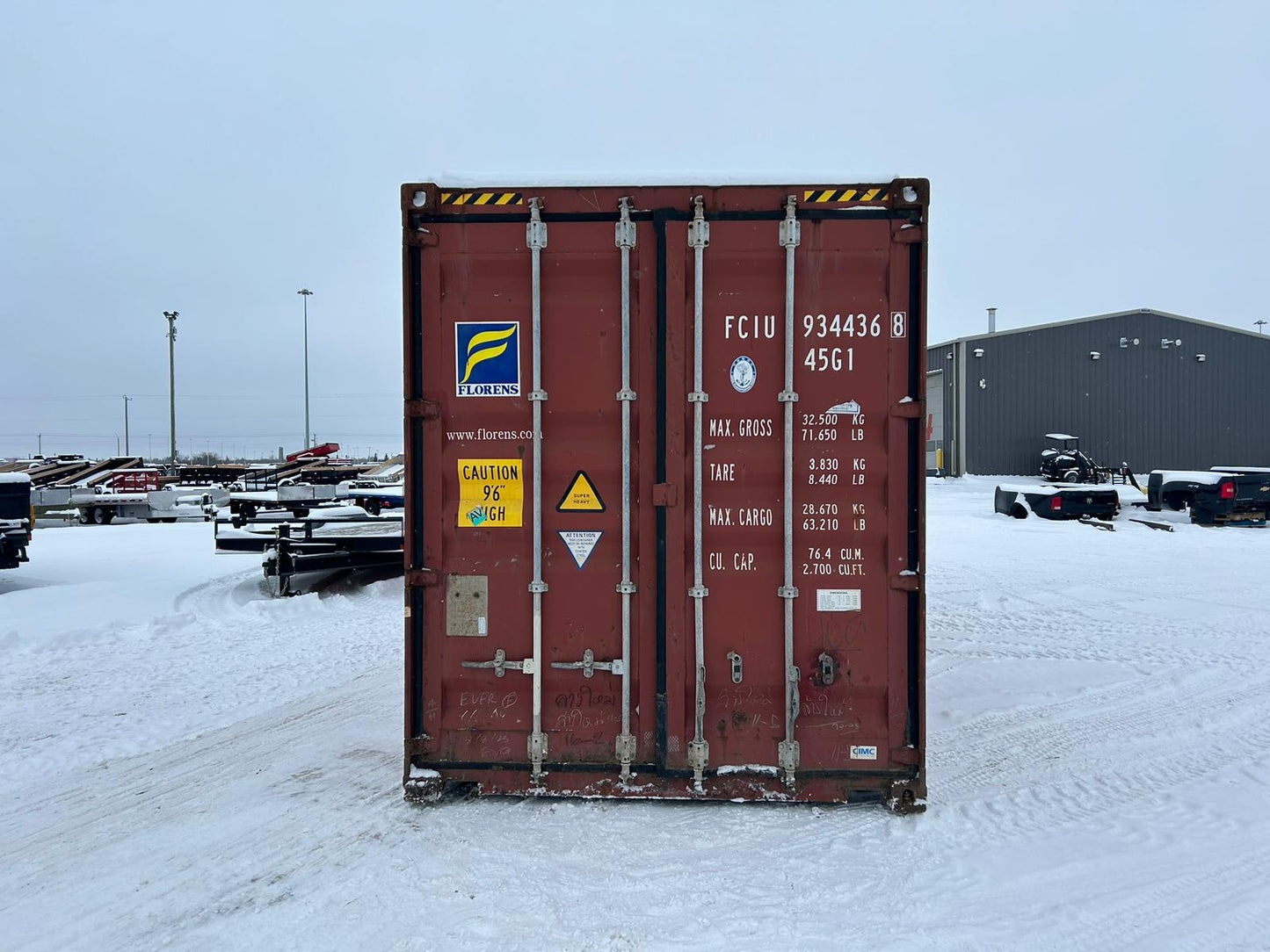 40 Footer Burgundy Used High Cube Shipping Container