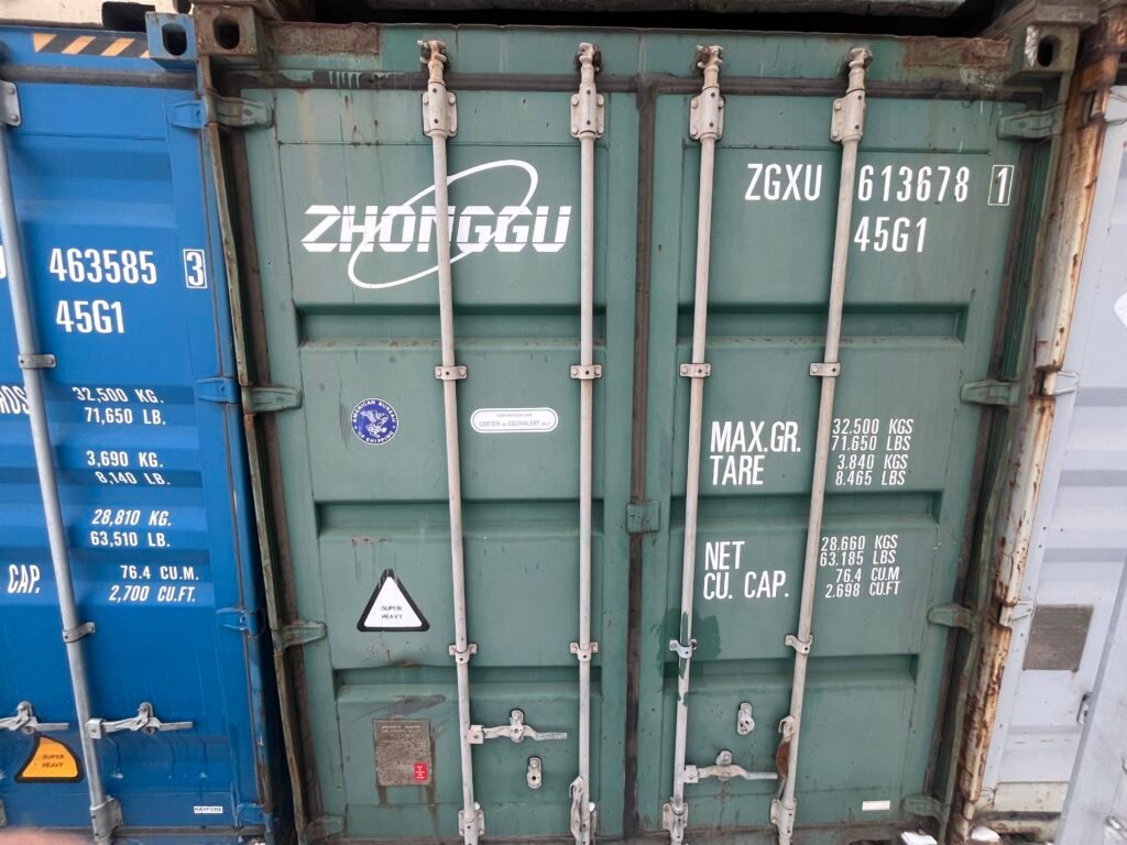 40 Footer Green Used High Cube Shipping Container