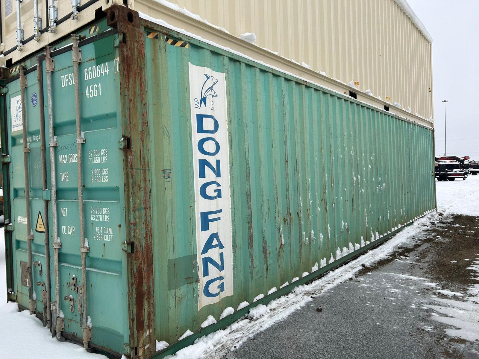 40 Footer Turquoise Used High Cube Shipping Container - Image 3